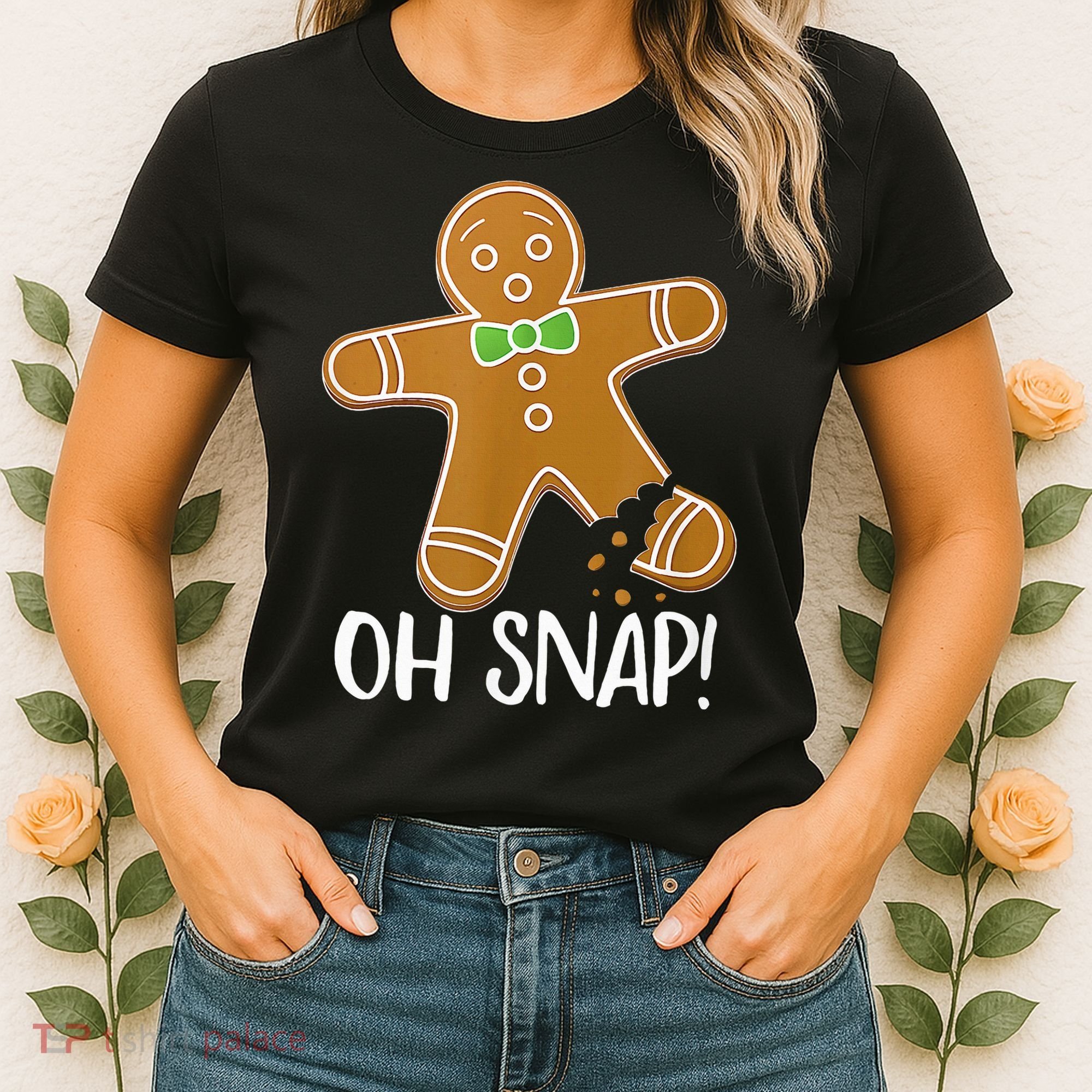 Oh Snap Gingerbread Man Cookie Broken Leg Women's T-Shirt