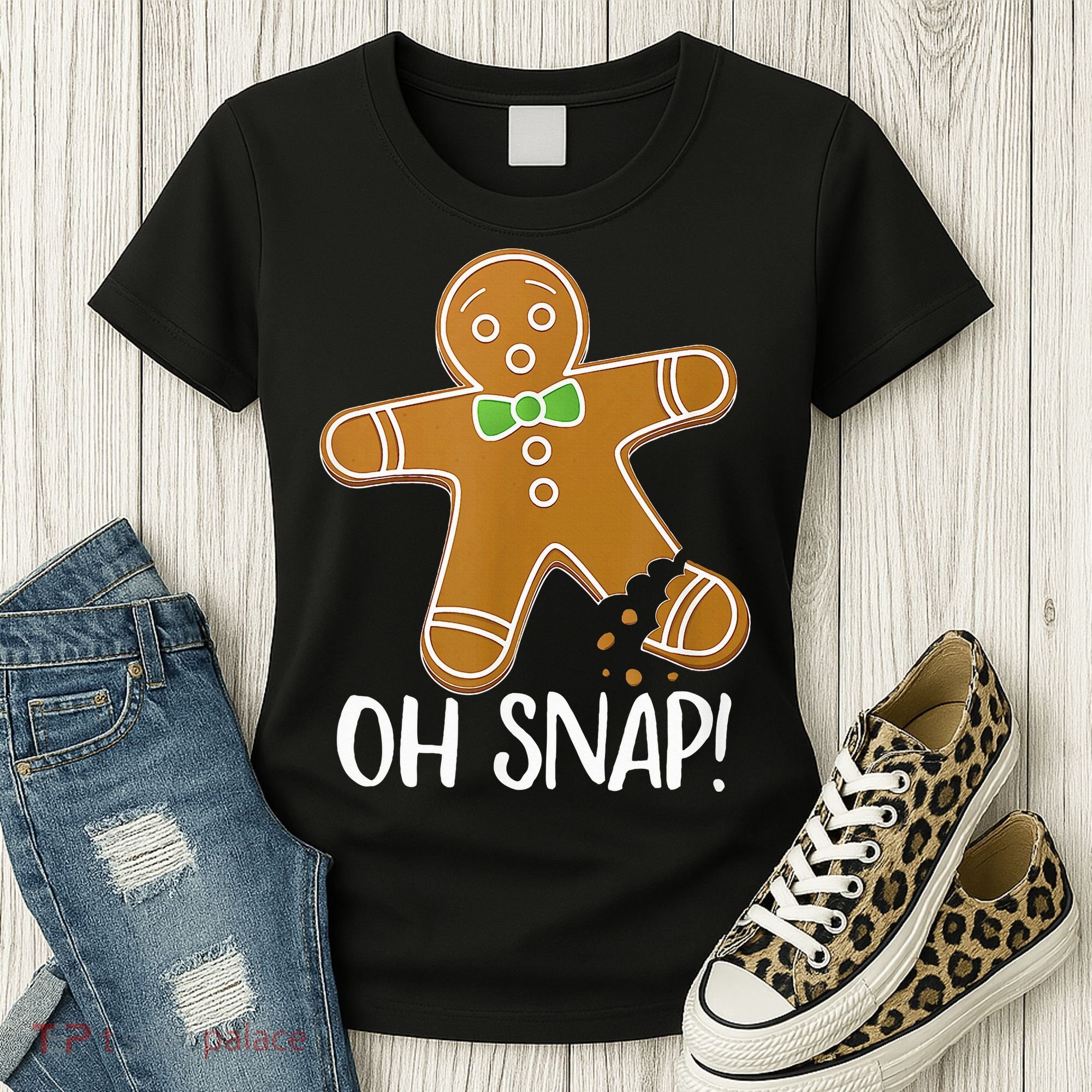 Oh Snap Gingerbread Man Cookie Broken Leg Women's T-Shirt