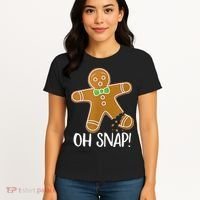 Oh Snap Gingerbread Man Cookie Broken Leg Women's T-Shirt thumb 4