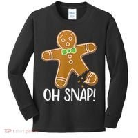 Oh Snap Gingerbread Man Cookie Broken Leg Kids Long Sleeve Shirt thumb 0
