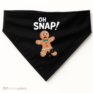 Oh Snap Gingerbread Man USA-Made Doggie Bandana