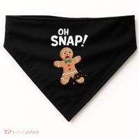 Oh Snap Gingerbread Man USA-Made Doggie Bandana thumb 0