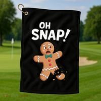Oh Snap Gingerbread Man Golf Towel thumb 1