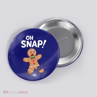 Oh Snap Gingerbread Man Button
