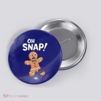 Oh Snap Gingerbread Man Button thumb 0