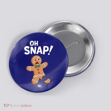 Oh Snap Gingerbread Man Button