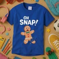 Oh Snap Gingerbread Man Kids T-Shirt thumb 3