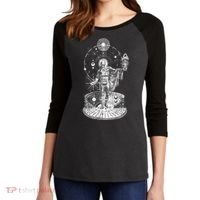 Occult Sacred Geometry Women's Tri-Blend 3/4-Sleeve Raglan Shirt thumb 2