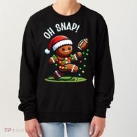 Oh Snap Gingerbreadman Christmas Football  Women's Sweatshirt thumb 0