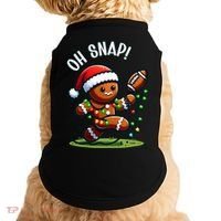 Oh Snap Gingerbreadman Christmas Football  Doggie Tank thumb 0