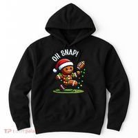 Oh Snap Gingerbreadman Christmas Football  Hoodie thumb 0