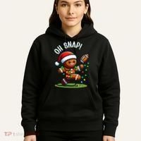 Oh Snap Gingerbreadman Christmas Football  Hoodie thumb 5