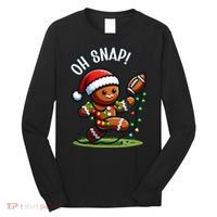 Oh Snap Gingerbreadman Christmas Football  Long Sleeve Shirt thumb 0