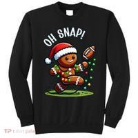 Oh Snap Gingerbreadman Christmas Football  Sweatshirt thumb 0
