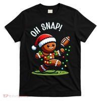 Oh Snap Gingerbreadman Christmas Football  T-Shirt thumb 0
