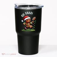 Oh Snap Gingerbreadman Christmas Football  Tumbler thumb 0