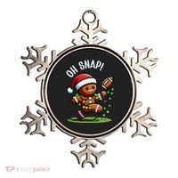Oh Snap Gingerbreadman Christmas Football  Ornament thumb 0