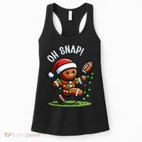 Oh Snap Gingerbreadman Christmas Football  Women's Tank Top thumb 0