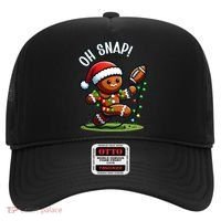 Oh Snap Gingerbreadman Christmas Football  Hat thumb 0