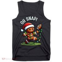 Oh Snap Gingerbreadman Christmas Football  Tank Top thumb 0