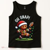 Oh Snap Gingerbreadman Christmas Football  Tank Top thumb 2