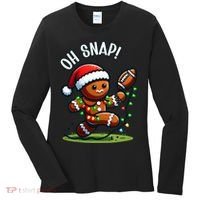 Oh Snap Gingerbreadman Christmas Football  Women's Long Sleeve Shirt thumb 0