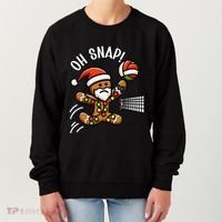 Oh Snap Gingerbreadman Christmas Volleyball Women's Sweatshirt thumb 0
