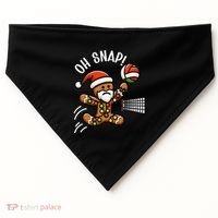 Oh Snap Gingerbreadman Christmas Volleyball USA-Made Doggie Bandana thumb 0