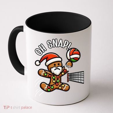 Oh Snap Gingerbreadman Christmas Volleyball Coffee Mug