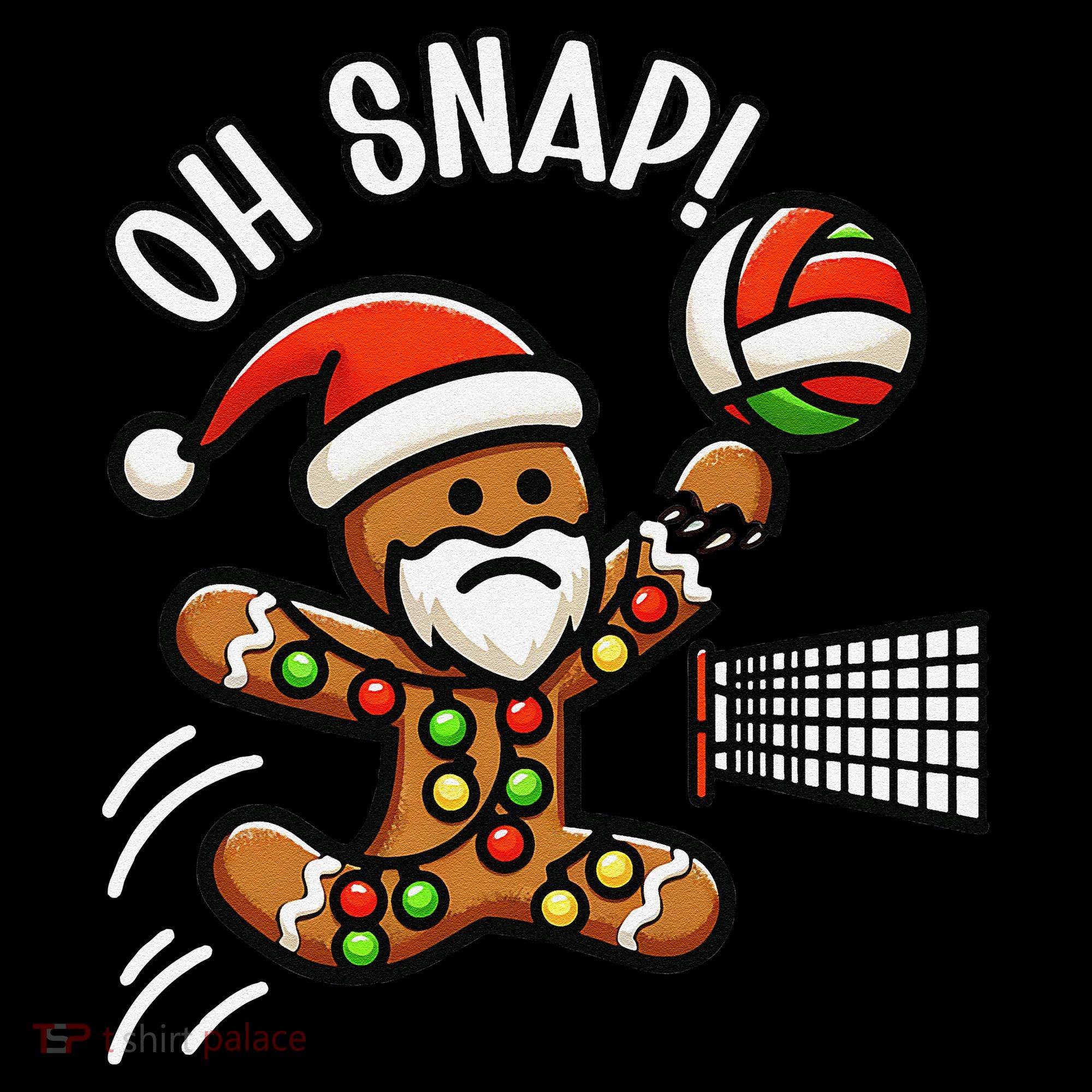 Oh Snap Gingerbreadman Christmas Volleyball Ornament