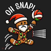 Oh Snap Gingerbreadman Christmas Volleyball Hat thumb 2