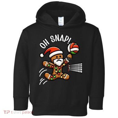 Oh Snap Gingerbreadman Christmas Volleyball Toddler Hoodie