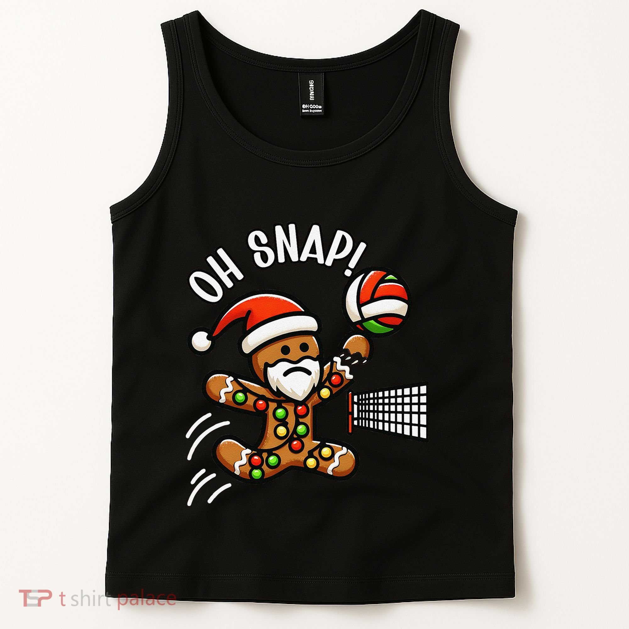 Oh Snap Gingerbreadman Christmas Volleyball Tank Top