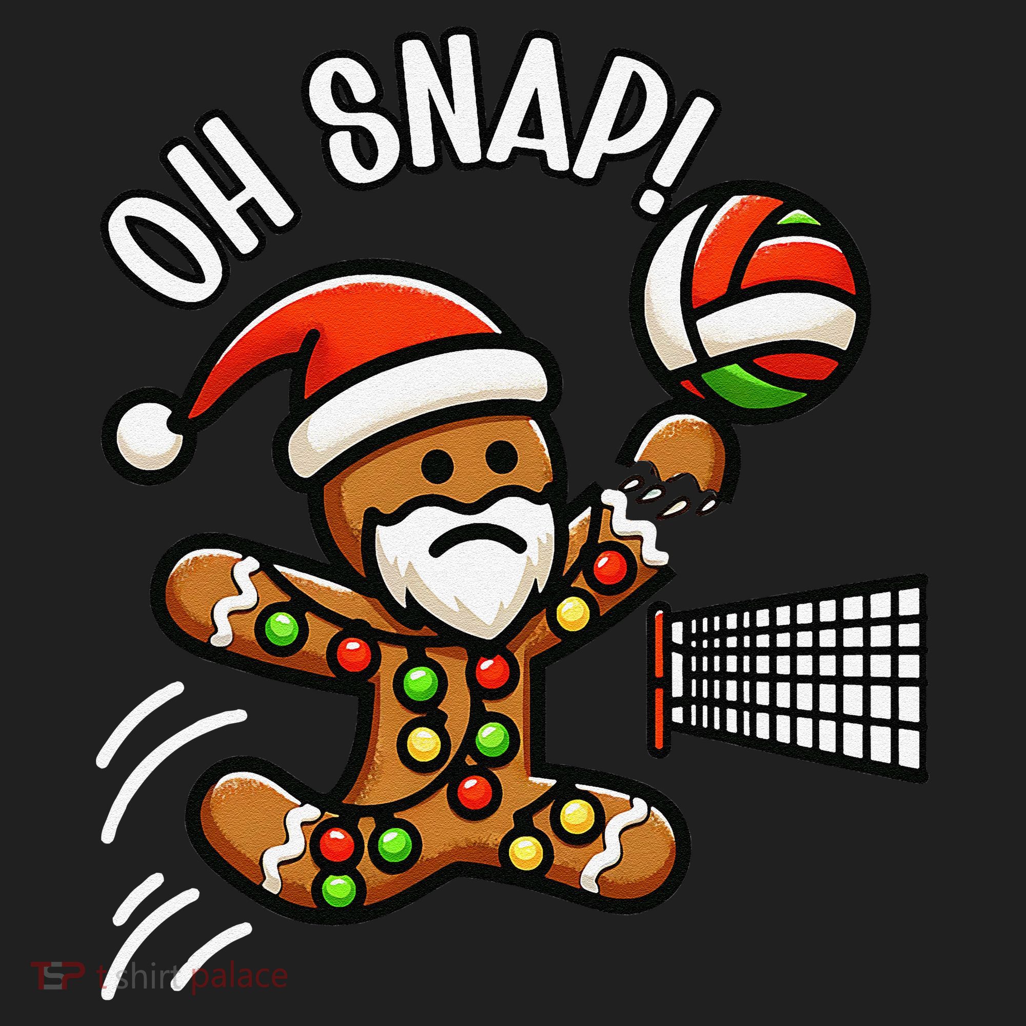 Oh Snap Gingerbreadman Christmas Volleyball Golf Towel