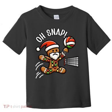 Oh Snap Gingerbreadman Christmas Volleyball Toddler T-Shirt
