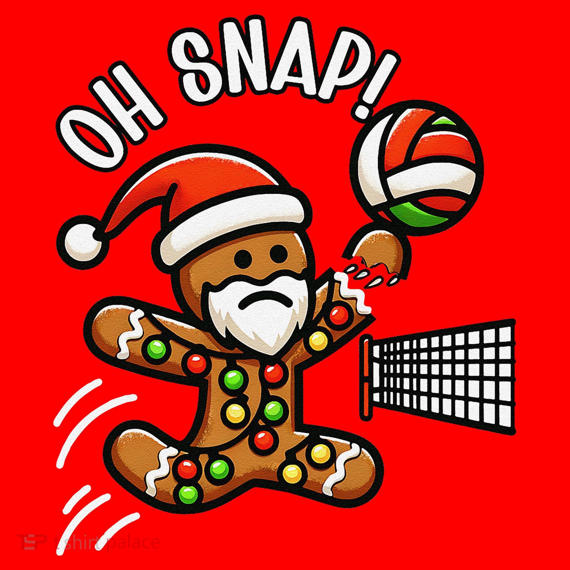 Oh Snap Gingerbreadman Christmas Volleyball Santa Hat