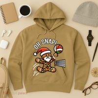 Oh Snap Gingerbreadman Christmas Volleyball Hoodie thumb 3