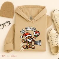 Oh Snap Gingerbreadman Christmas Volleyball Hoodie thumb 4