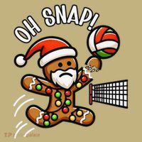 Oh Snap Gingerbreadman Christmas Volleyball Hoodie thumb 7
