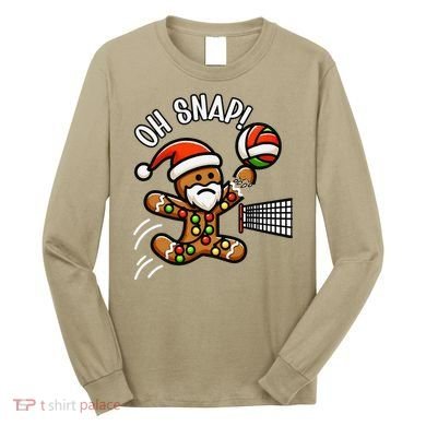 Oh Snap Gingerbreadman Christmas Volleyball Long Sleeve Shirt