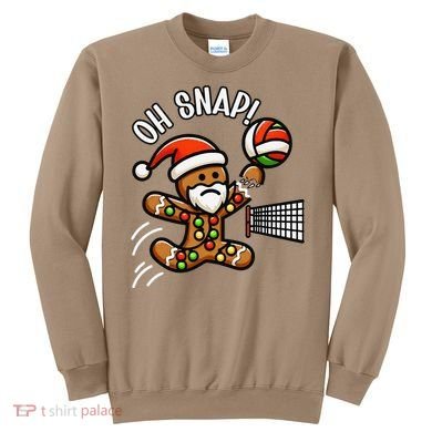 Oh Snap Gingerbreadman Christmas Volleyball Sweatshirt