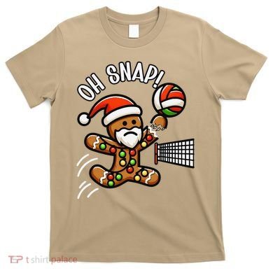 Oh Snap Gingerbreadman Christmas Volleyball T-Shirt
