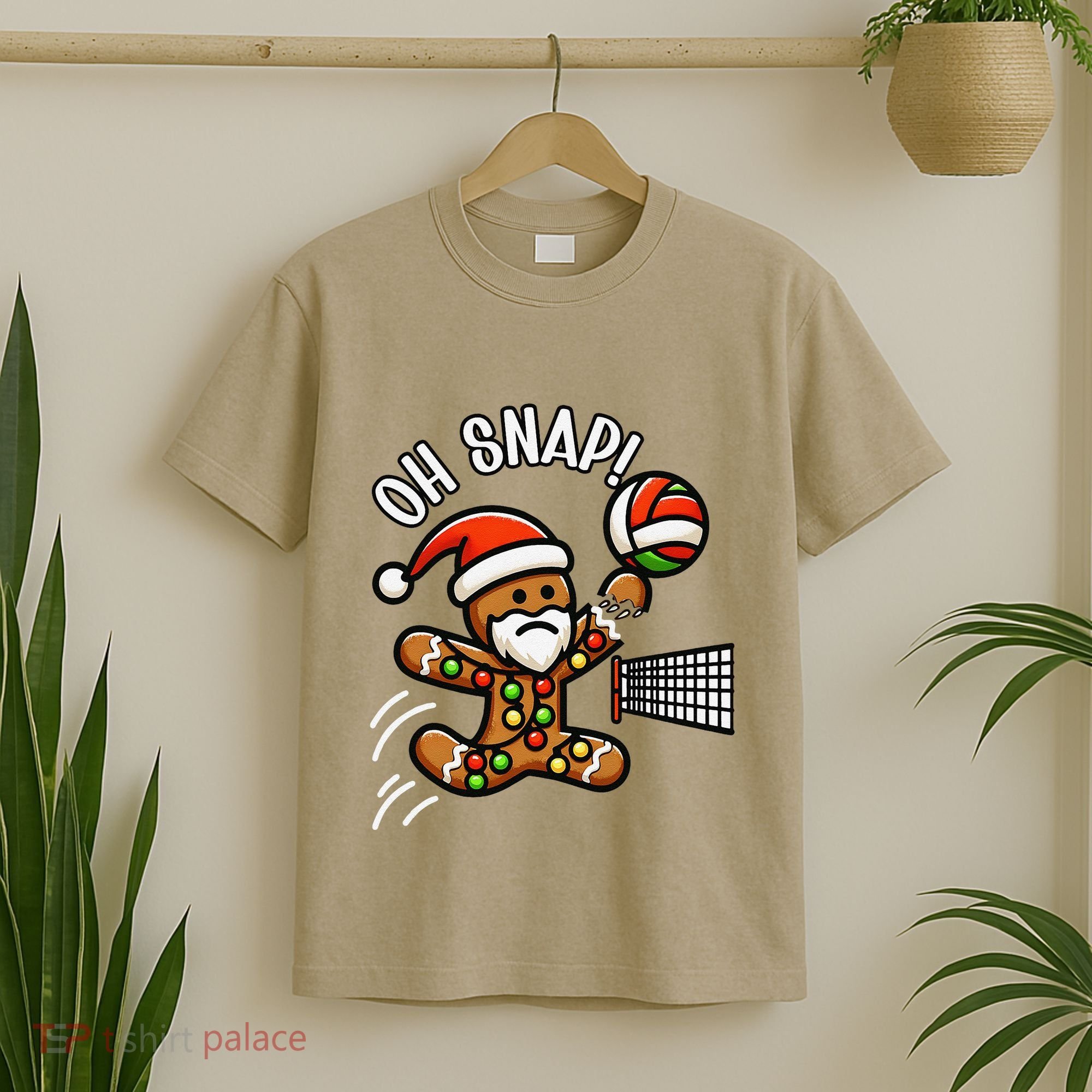 Oh Snap Gingerbreadman Christmas Volleyball T-Shirt