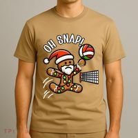 Oh Snap Gingerbreadman Christmas Volleyball T-Shirt thumb 3