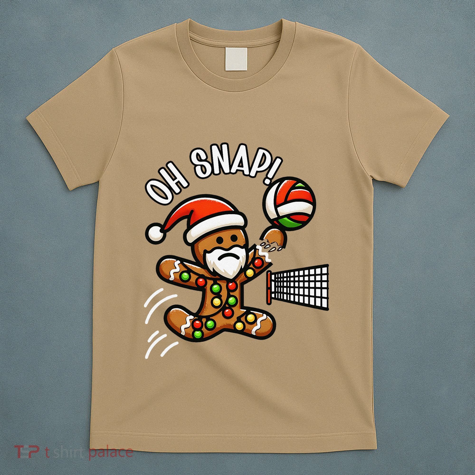 Oh Snap Gingerbreadman Christmas Volleyball T-Shirt