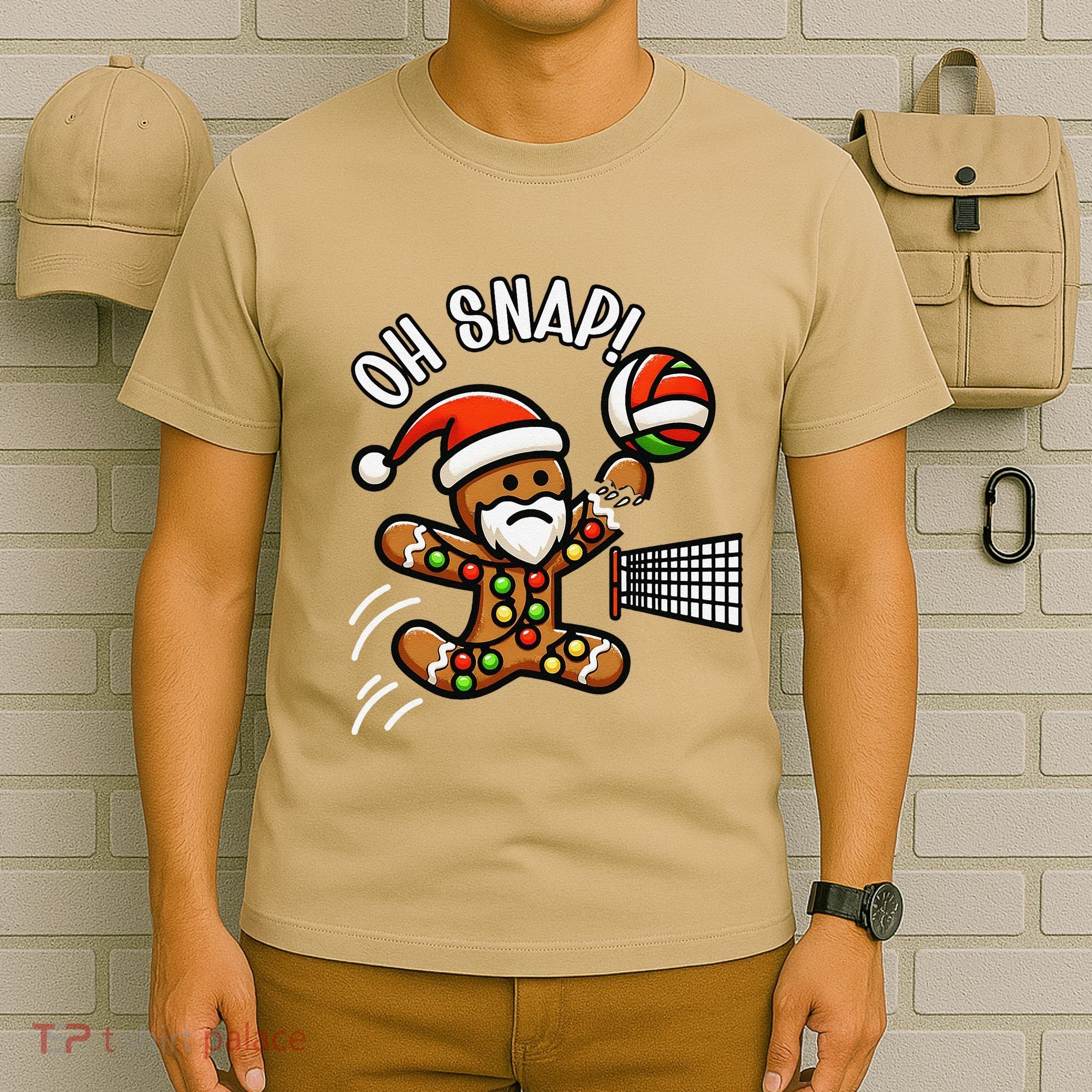 Oh Snap Gingerbreadman Christmas Volleyball T-Shirt