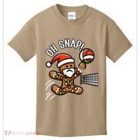Oh Snap Gingerbreadman Christmas Volleyball Kids T-Shirt thumb 0