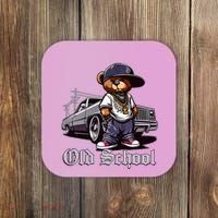 Old School Hip Hop Teddy Bear Lowrider Chicano Culture Cute Coaster thumb 0