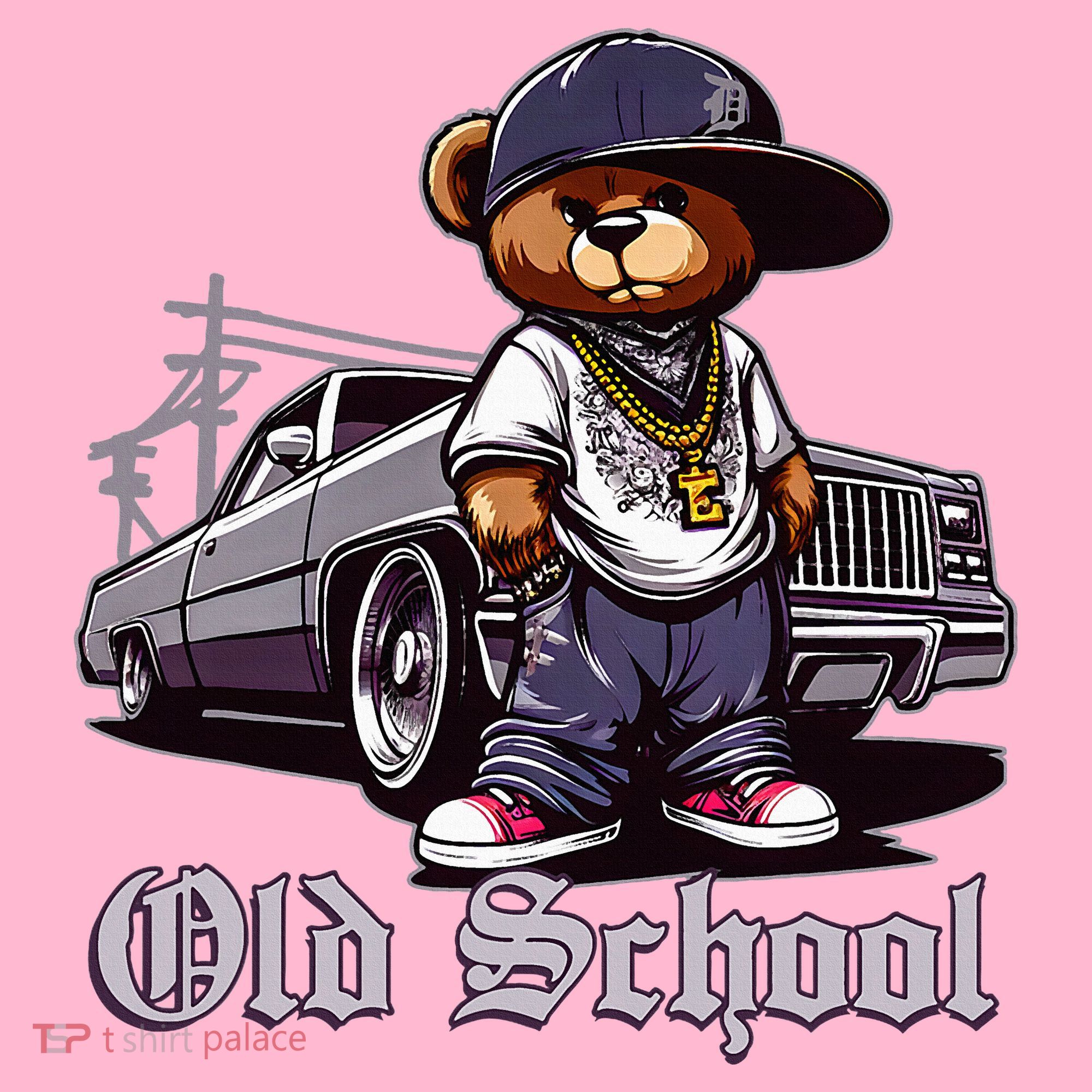 Old School Hip Hop Teddy Bear Lowrider Chicano Culture Cute Coaster