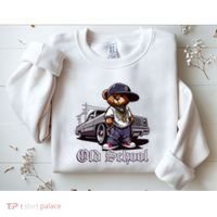 Old School Hip Hop Teddy Bear Lowrider Chicano Culture Cute Sweatshirt thumb 2
